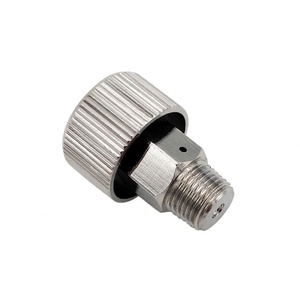 Stainless Steel Silver Bleed Release Valve Adaptor OEM Zimakyfa Model M10-XQLS HPA Hand <b>Pump</b> Refill Station Charging <b>Adapter</b> - Product Image 4