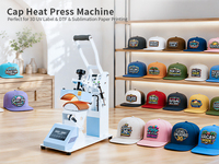 Presse à chaud double pour casquettes 70 mm, machine de sublimation pour casquettes, presse à chaud DTF pour étiquettes 3D