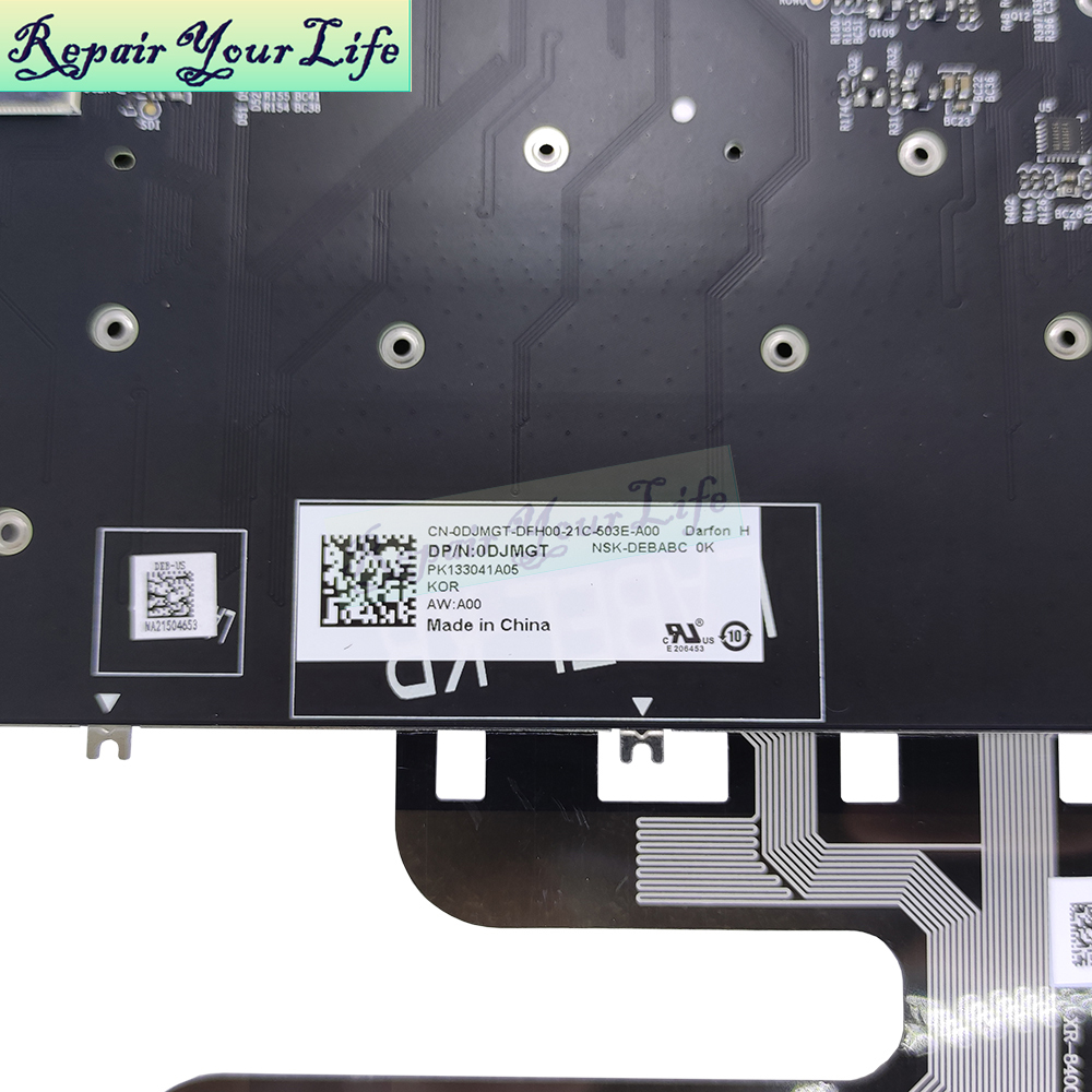 Dell Alienware X15/X17用 No Frame KR バックライト液晶キーボード