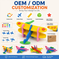 Modèle d'avion jouet en mousse EVA écologique personnalisé OEM, vente en gros directe d'usine, planeur souple et flexible avec découpe de logo et impression