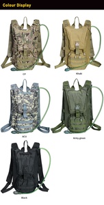 MOQ bajo 3L Bolsa de agua corriente Mochila de hidratación con vejiga Bicicleta personalizada Senderismo Bolsa táctica de camuflaje - Product Image 6