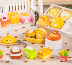 3D resina supermercado juguetes mini casa de muñecas accesorios tostada pastel sándwich Pizza tartas huevo pan miniatura comida cocina niños jugar - Product Image 1