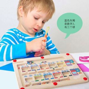 Juego de Madera Magnético para el Desarrollo Cerebral de Niños Pequeños, Aprendizaje Temprano de Números y Colores, Laberinto para Edades de 4 a 9 Años, con Habilidades Motoras Finas - Product Image 2