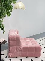 Mufang alta calidad Rosa Waffle diseño Sense sofá individual artístico reclinable sofá para habitación de niños apartamento Villa comprimido