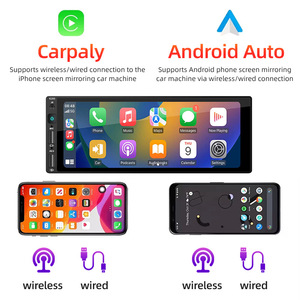 เครื่องเล่น MP5 ติดตั้งบนคอนโซลรถยนต์ขนาด 6.9 นิ้ว พร้อมขาตั้งเดี่ยว รองรับ Wireless CarPlay และ Android Auto สำหรับการโทรแบบแฮนด์ฟรี - Product Image 4