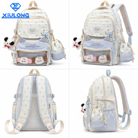 Sac à dos transparent multi-compartiments avec imprimé étoiles mignon 5 couleurs OEM pour adolescentes - Ensemble de sacs pour le campus