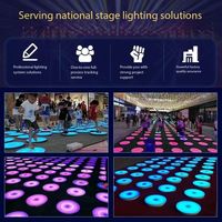 Prix d'usine, lumière de jeu active de 30 cm, forme circulaire interactive 3D, sol de danse LED pour jeux d'enfants