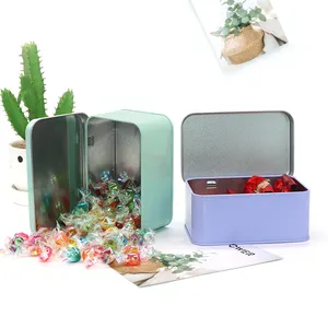 Wholesale Square Tea Container Tin Gift Box Packaging Metal Tin Box For Cookies