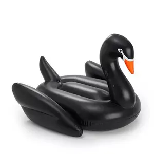 Cheap Price Inflatable Black Swan Pool Float Toys For Water Swimming Party