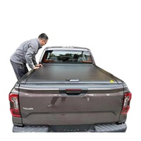 Couverture de benne de pick-up rétractable en alliage d'aluminium de haute qualité, étanche et verrouillable, pour mise à niveau de la volet roulant de pick-up, accessoire pour benne de pick-up