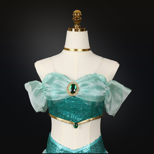 <span class=keywords><strong>Disfraz</strong></span> de Princesa Jasmine Echo para Mujer <span class=keywords><strong>Adulta</strong></span>, Vestido de Poliéster para Navidad - Product Image 3