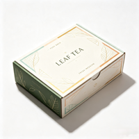 Boîte d'expédition légère en carton ondulé avec motif végétal naturel pour l'emballage de produits de thé en détail