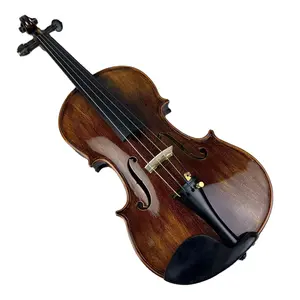 Violino de madeira maciça profissional, violino retrô artesanal de alto nível, violino retrô de boa qualidade para crianças e adultos