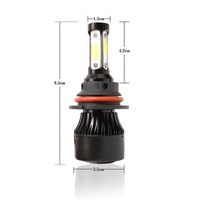 Phares LED haute puissance 4 faces COB S2 72W, série H, blanc, universels, pour voitures, économie d'énergie, faisceau concentré, longue durée