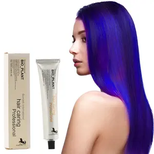 Wholesale Private Label Low Ammonia Best Natural Blue Hair Color Cream Hair Dye for Professional Salon