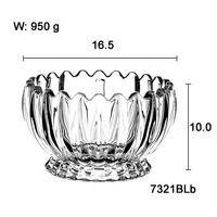 7321Blb Jeneva Boîte à bonbons style japonais, petit pot en verre, bol unique pour assaisonnements et desserts, joli bol pour crème glacée, grand saladier
