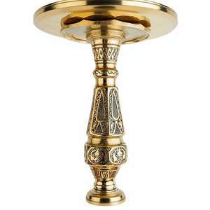 Cachimba Egipcia Khalil Mamoon Shika Imperador de Latón al por Mayor, 48 cm, con Tallo de Latón Hecho a Mano, Acabado Esmerilado, Moderna y Ecológica - Product Image 3