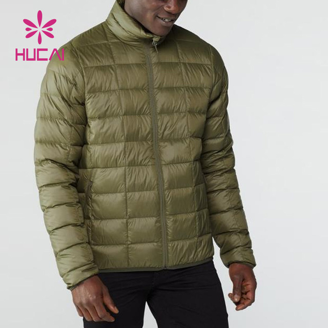 Custom Factory Recycled Fibers Lightweight Men Padded Winter Jackets Warm Waterproof Down Puffer Workout Outdoor Jacket for Men