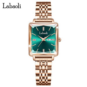 นาฬิกาสายเหล็กหรูหรากันน้ำดูปฏิทินคู่นาฬิกาผู้หญิงสุดพิเศษ - Product Image 3