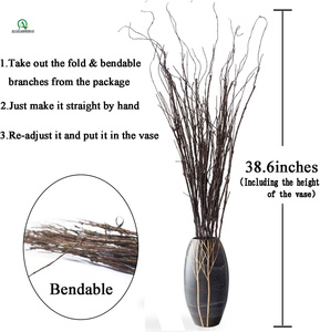 Ramoscelli artificiali secchi, bastoncini pieghevoli viti/steli Vintage piante verdi fai da te vasi artigianali giardino di casa Hotel arredamento fattoria - Product Image 4