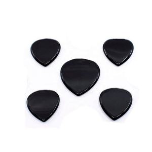 AMARA - Ónix Negro Natural en Forma de Corazón de 10 mm, Cabujón Plano por Ambos Lados, Piedra Preciosa para Joyería, Proveedor Mayorista, Súper Calidad - Product Image 1