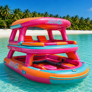 Isola Galleggiante Gonfiabile OEM per Parco Acquatico, Bar, Castello, Molo con Pavimento in PVC Drop Stitch per Yacht, <span class=keywords><strong>Marina</strong></span>, Uso Esterno, Lago e Spiaggia - Product Image 1