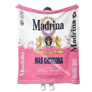 Good Price Wholesale Bulk Soy La Mama Mas Chingona Modelo Madrina Blanket Custom Mom Mothers day Throw Blankets Gifts