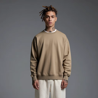 Hauts amples en molleton bouclette style streetwear avec logo personnalisé pour la vente en gros – Sweats à capuche et pulls pour hommes tendance