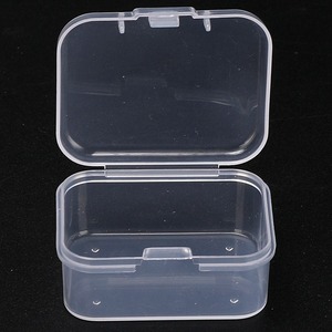 Transparent <b>Plastic</b> <b>Storage</b> Box 5.5x4.1x2.1cm With Lid Rectangle Office Organizer For Small Parts And Screws - Product Image 1