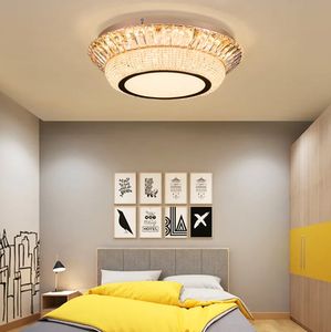 Nouvel arrivage de lumière moderne montée en surface chambre à coucher carré forme ronde éclairage en cristal plafonnier Led - Product Image 4