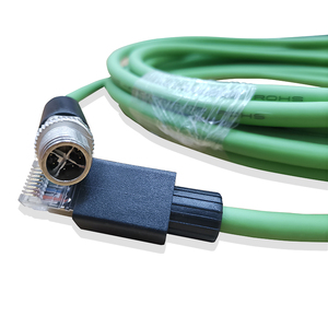Câble Ethernet RJ45 Cat6 étanche CAT5E M12 Dcode vers connecteur RJ45, câble Ethernet vert - Product Image 4