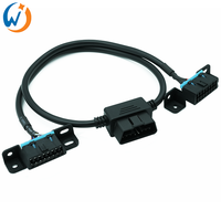 Cable de extensión OBD2 de uno a dos para coche, divisor OBD2 Cable, herramienta de Conector de diagnóstico OBD2 para Buick/para Cadillac/para Cruze