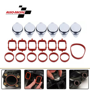 BMW M57 Engine 6 Cylinders Swirl <b>Plate</b> Oblong Round Gasket Intake Exhaust Valve Modification Kit 33MM Aluminum Alloy - Product Image 3