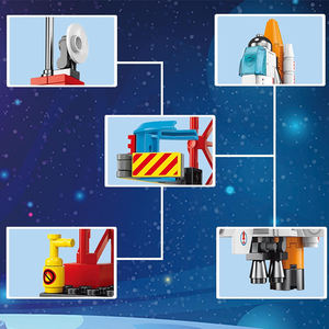 Mini Transbordador Espacial EPT, juguete de bloques de construcción, conjunto de centro de lanzamiento de cohetes de nave espacial aeroespacial educativo, bloques de modelo de ladrillo - Product Image 3