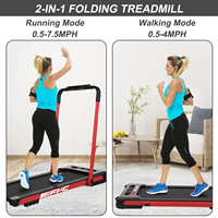Tapis roulant électrique SHULI 2,5 HP, machine de course compacte et pliable avec mode marche facile pour une utilisation à domicile et des exercices peu encombrants