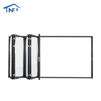 Porte pliante en verre à double vitrage de conception moderne, style accordéon, porte d'écran pour usage hôtelier