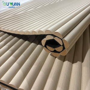 Paneles Acústicos Semicirculares <span class=keywords><strong>de</strong></span> PVC con Chapa <span class=keywords><strong>de</strong></span> Madera Flexible, Tipo MDF, para Sala <span class=keywords><strong>de</strong></span> Estar y Dormitorio <span class=keywords><strong>de</strong></span> Hotel, Resistentes al Fuego y Ecológicos - Product Image 1