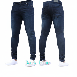 Jeans stretch pour hommes, édition droite, respirante, ample, formel et décontracté, de grande taille - Product Image 1