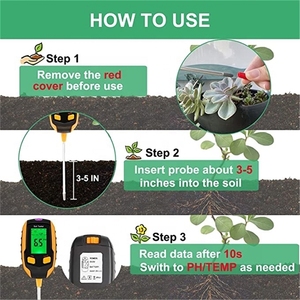 Yiyz-testeur de PH du sol 4 en 1, testeur d'humidité du sol, léger, pour les plantes en pot, le jardin, vente en gros - Product Image 5