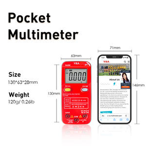 Multimètre numérique VA28C avec écran LCD Analogique Multi Testeur Taille de la paume Fréquence Li-Batterie Voltmètre Ampèremètre Vente Vert Rouge - Product Image 6