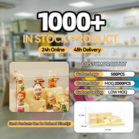 Boîte de rangement pour figurines carrée empilable en PS, en stock, boîte de rangement de luxe pour figurines d'action pliable
