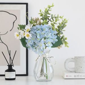 Ramo de Hortensias Qilan, Flores de Seda Plástica de Alta Simulación, Decoración Moderna para el Hogar, Accesorios para Bodas - Product Image 4