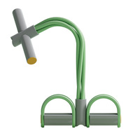 Dispositivo de entrenamiento de resistencia con pedal verde para prensa de piernas, asistente para abdominales, placa para pies, cuerda de tracción y rodillo tonificador abdominal