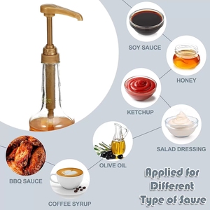 28/400 28/410 Food Grade Plastic Syrup <b>Dispenser</b> <b>Pump</b> 5cc 8cc 10cc Non Spill Screw On Long Straw <b>Pump</b> For Coffee Honey Jam Sauce - Product Image 2