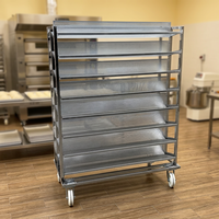 Chariot utilitaire roulant personnalisable en acier inoxydable 304 avec roulettes pour hôtel, restaurant, traiteur, cuisine, stockage et transport