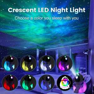 New <b>Astronaut</b> Starry Sky <b>Lamp</b> <b>Astronaut</b> Crescent Moon Night <b>Lamp</b> Nebula Projection Remote Control Home Decoration Gift - Product Image 4