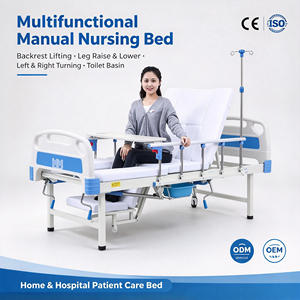 Letto per Assistenza Domiciliare Moderno a 3 Funzioni con WC Integrato e Foro per Comoda, per Anziani e Uso Ospedaliero - Product Image 1