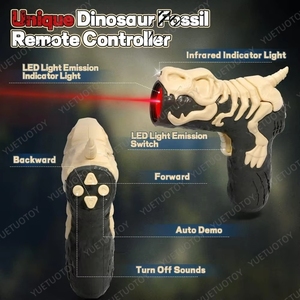Hot Bán RC Động Vật Spinosaurus Đồ Chơi Đi Bộ Robot Khủng Long RC Đồ Chơi 2 Trong 1 Ánh Sáng Đuổi Theo Phun 5ch Từ Xa Điều Khiển Hồng Ngoại Khủng Long - Product Image 2