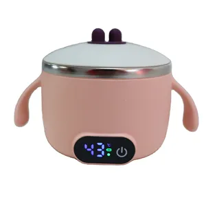 出厂价格可充电智能恒温婴儿碗食品保暖器，带LED显示屏