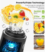 Multifunctionele persoonlijke USB oplaadbare handmixer, fruitmolen, sapcentrifuge, blender met 4000mAh batterij voor buiten en huishoudelijk gebruik